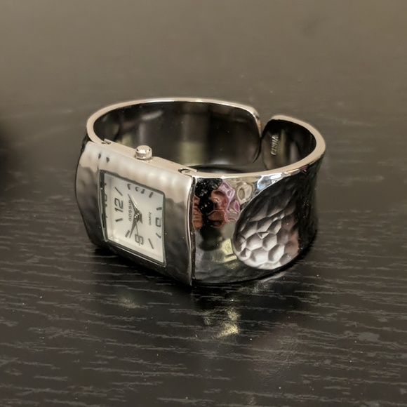 Gossip Silver Tone Cuff Watch with Mother of Pearl - Picture 1 of 4